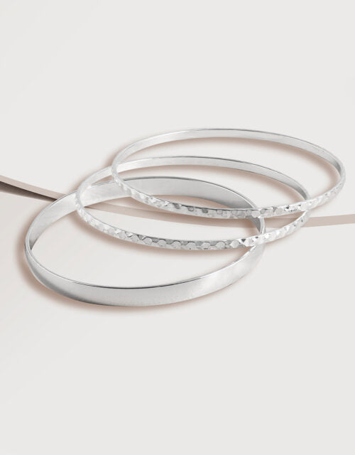 3-Piece Metal Bangle Set