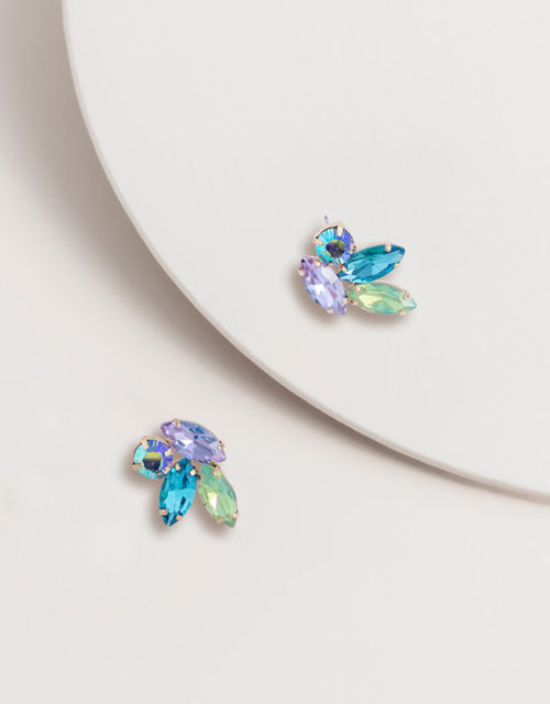 Blue Combo Gem Earrings