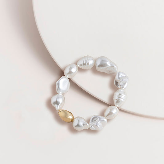 Fancy Pearl & Nugget Stretch Bracelets