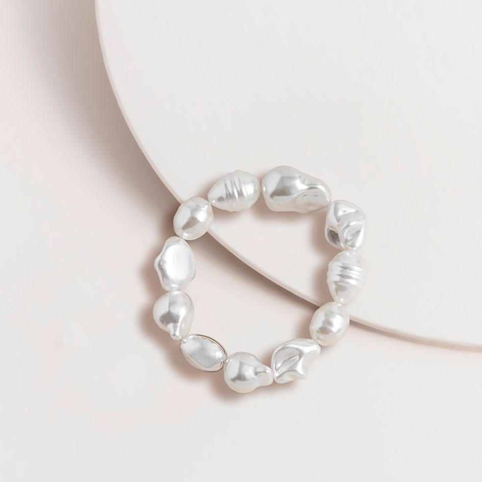 Fancy Pearl & Nugget Stretch Bracelets