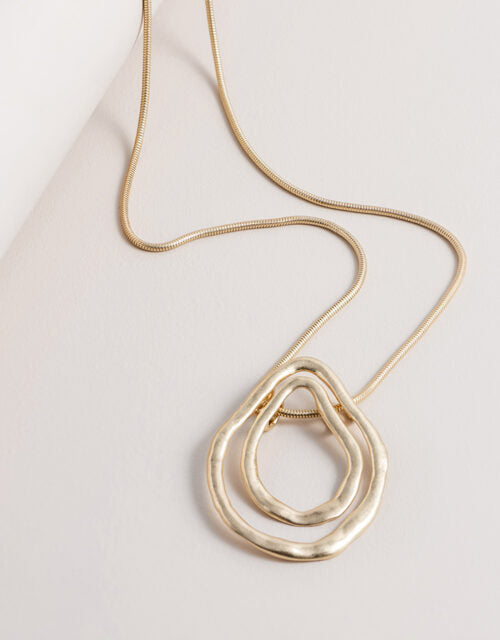 Sculptural Pendant Necklace in Gold